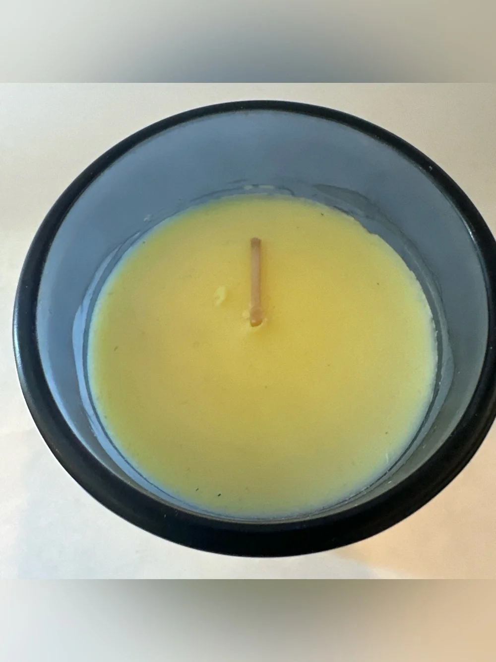 Paddywax White Flowers Hand Poured Soy Wax Jar Candle 8oz Gold Gilt Blue Vase